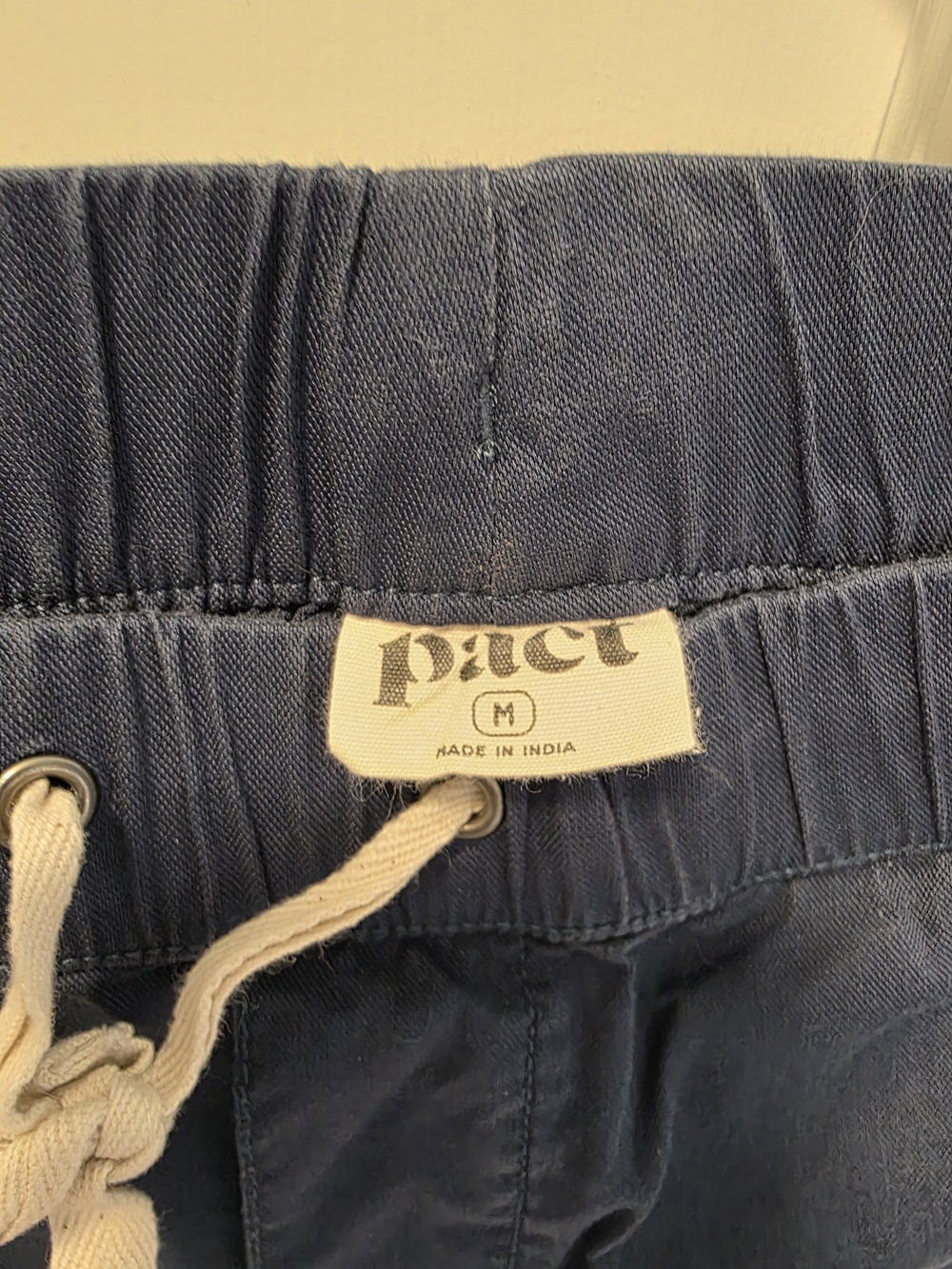 Pact Women's Straight-Leg Drawstring Pants in Navy - Picture 3 of 3